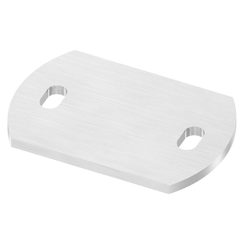 Ankerplatte, 120x80x6mm, mit Längsschliff, V2A