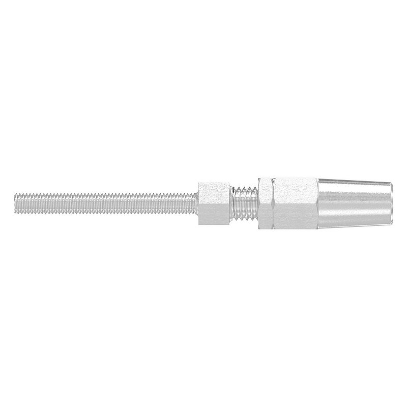 Embout fileté à monter soi-même pour câble Ø 3mm et filetage M5, V4A