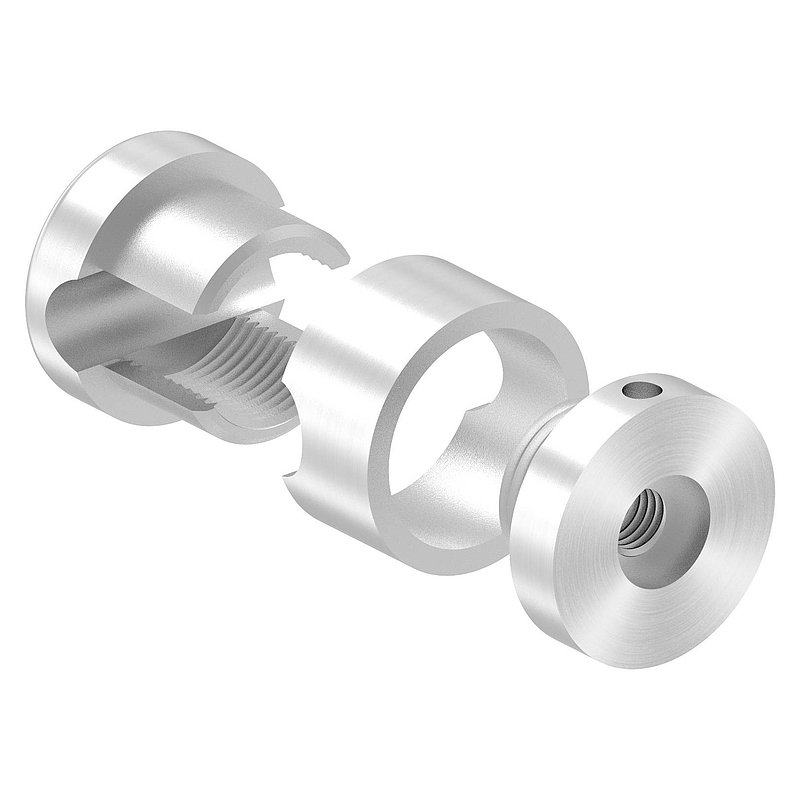 Brenk Grundhalter für Stäbe Ø 10mm, ALU