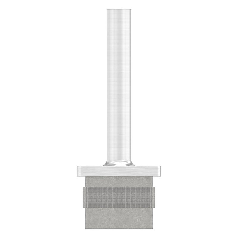 Stopfen mit Stift für Rohr 40 x 40 x 3,0mm, Höhe 80mm