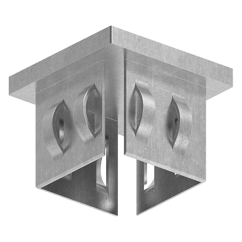 Steel end cap, for square tube 40x40mm