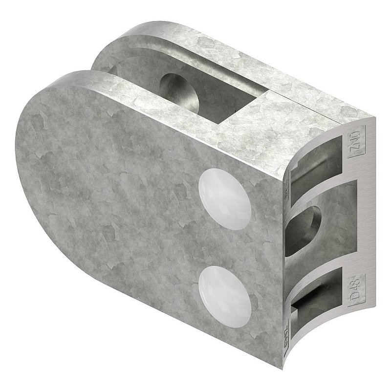 Glass terminal Mod. 32, connection: 48.3mm, raw zinc