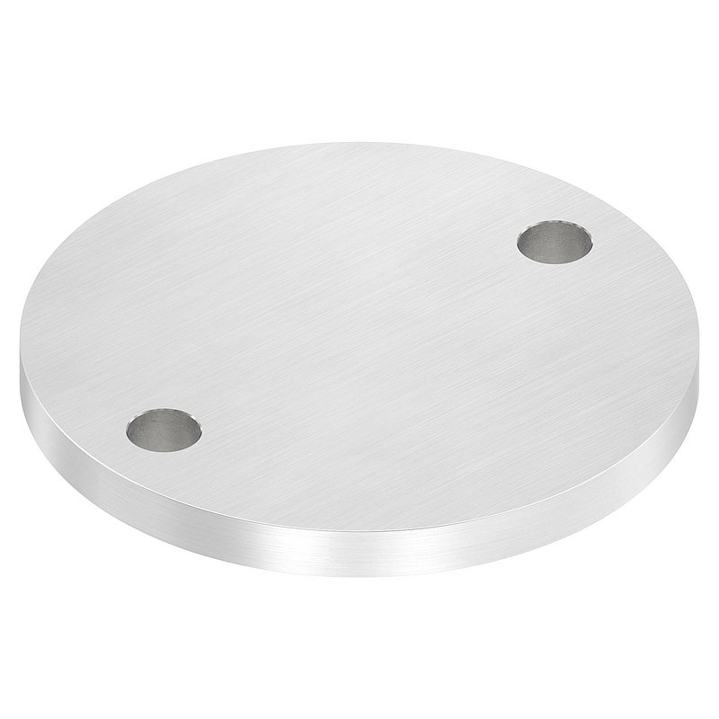 Anchor plate Ø 120x10mm, with longitudinal grinding, AISI304