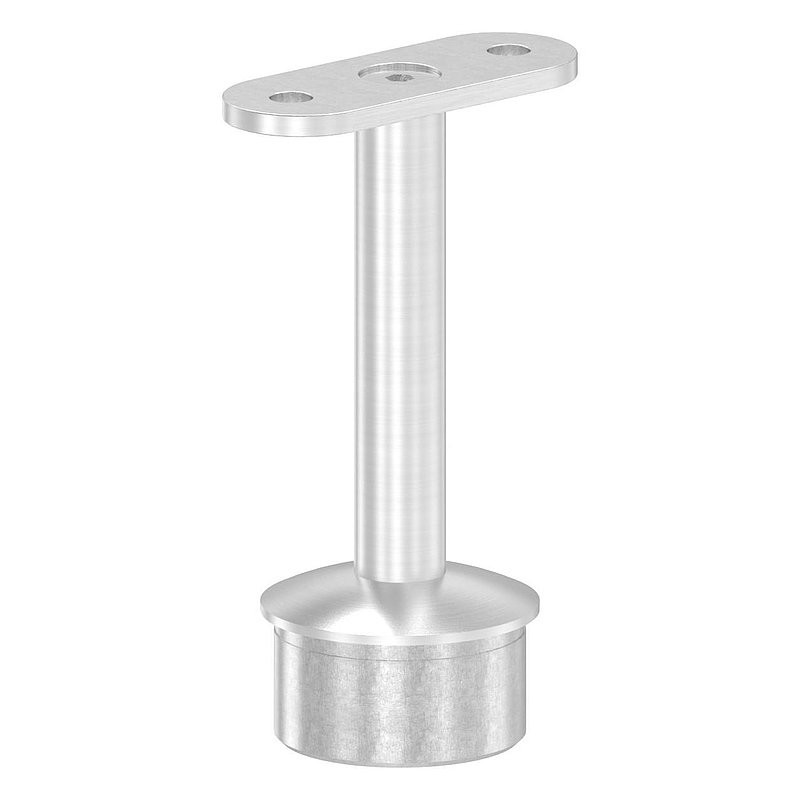 Rohrabschlussstopfen für Rohr 42,4x2,0mm, Handlaufanschlussplatte: flach, V2A