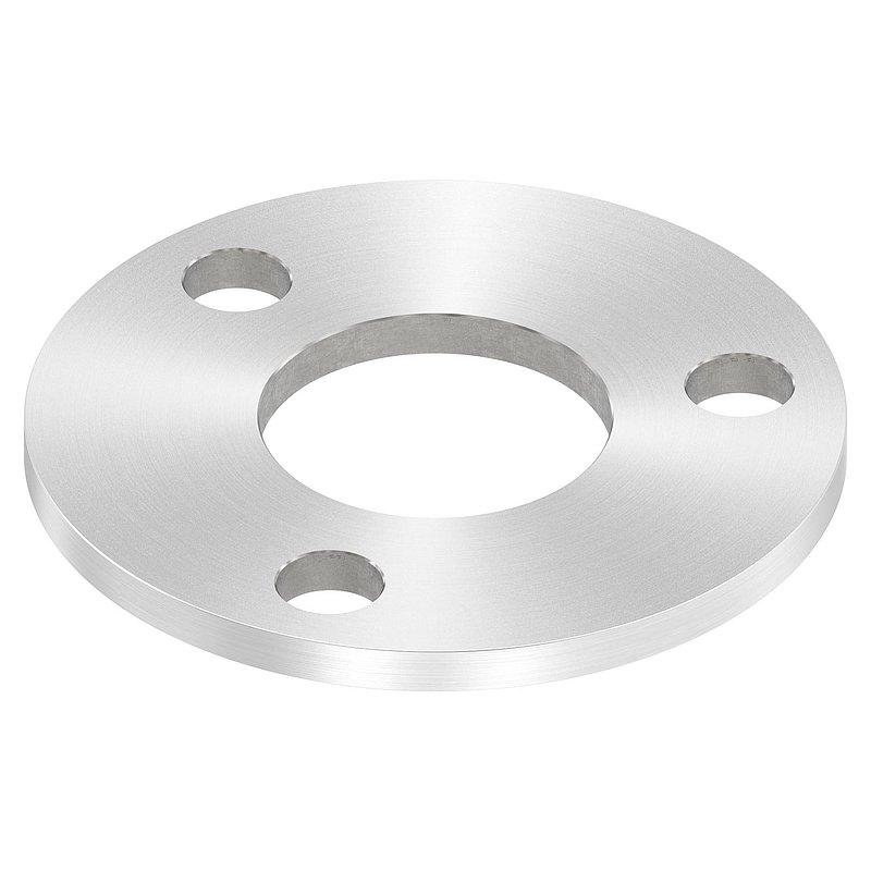 Plaque d'ancrage Ø 100x6mm, avec ponçage circulaire, V2A