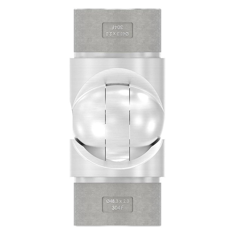 Hollow joint for cable, for tube 48.3x2.0mm, AISI304