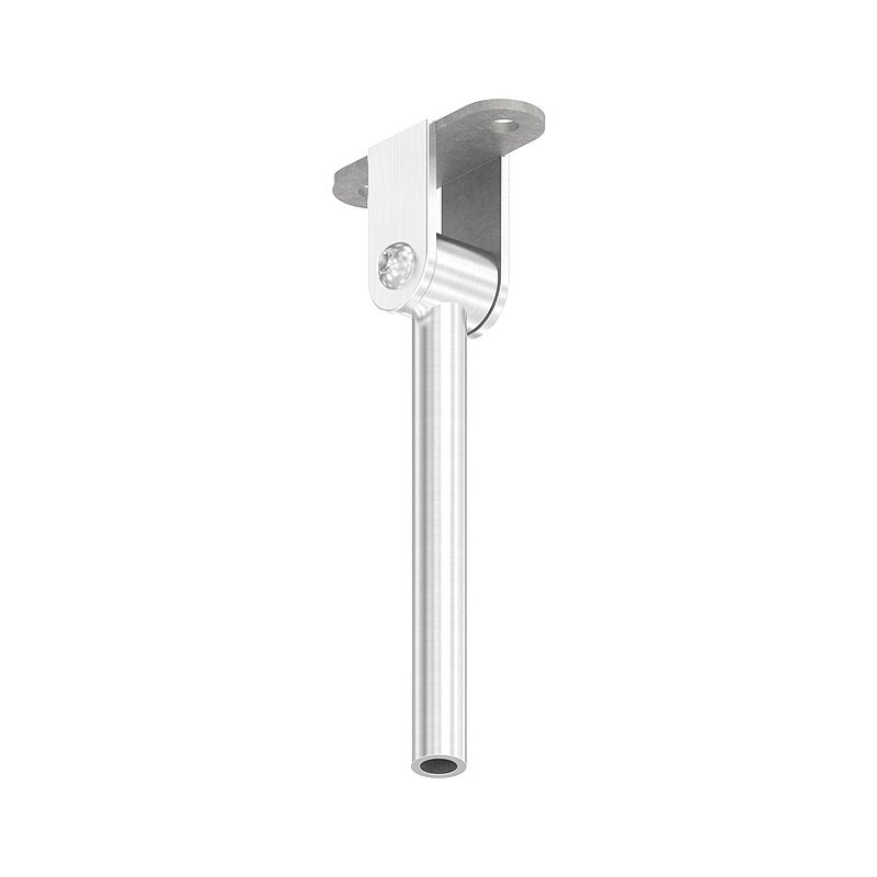 Pin with connecting plate and joint for LED handrail, AISI304
