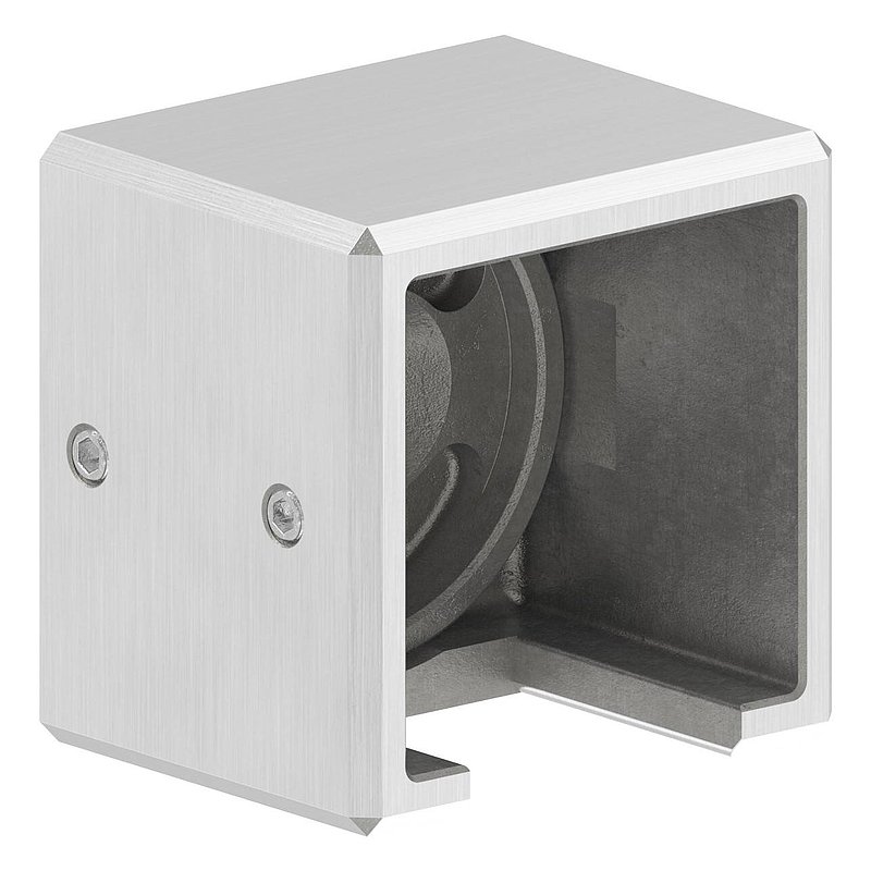 Wall mounting for 40x40mm square groove, left, AISI316