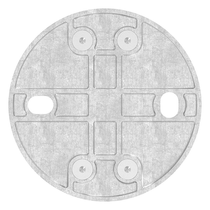 Wandbefestigung für Geländerpfosten 42,4mm, V2A