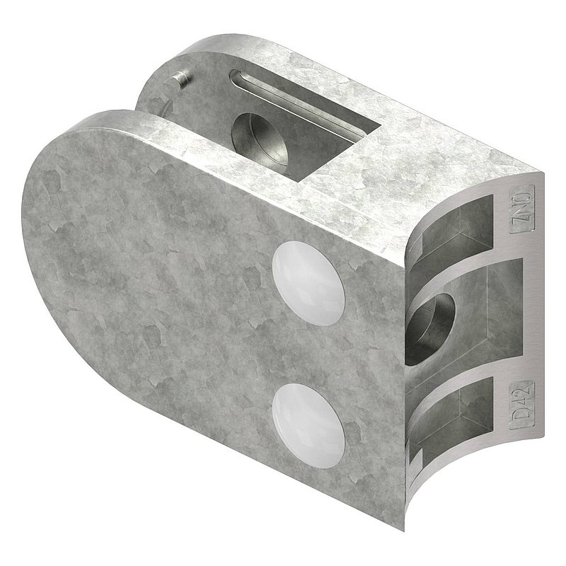 Pince à verre modèle 38, jonction: 42,4mm, zinc brut