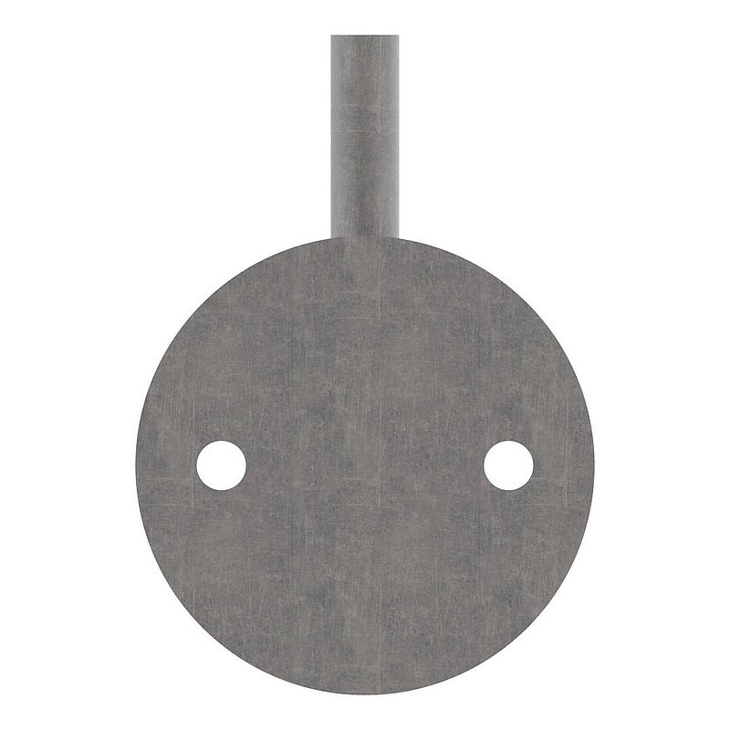 Handlaufträger mit Ronde flach, 80x6mm, Bügel Ø 12mm