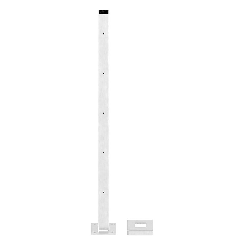 Poteau pour un montage au sol en acier inoxydable, H: 880mm