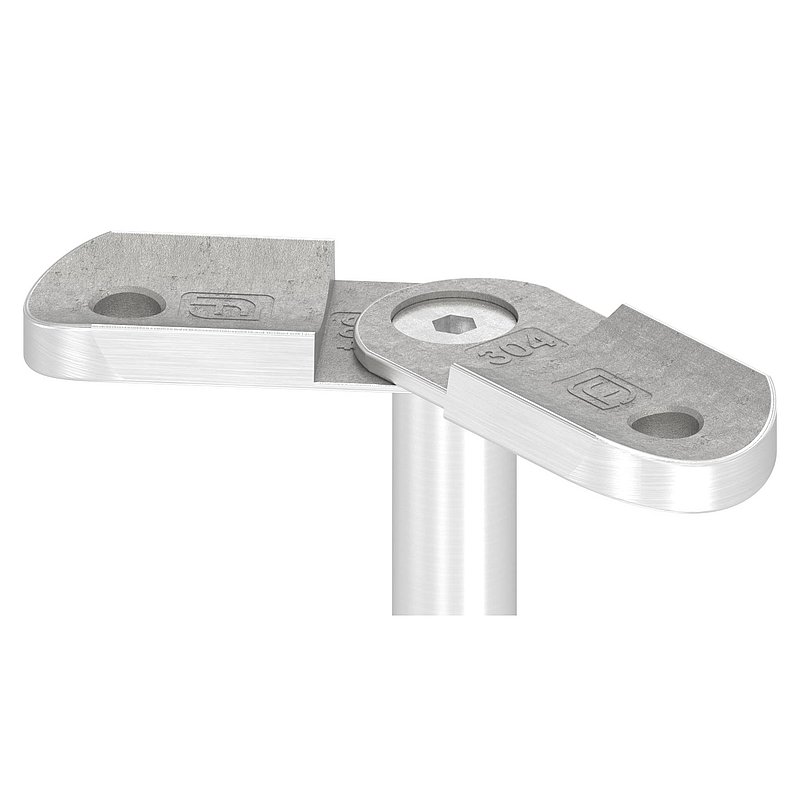 plaque de raccordement de mains courantes réglable, 42,4mm, V2A