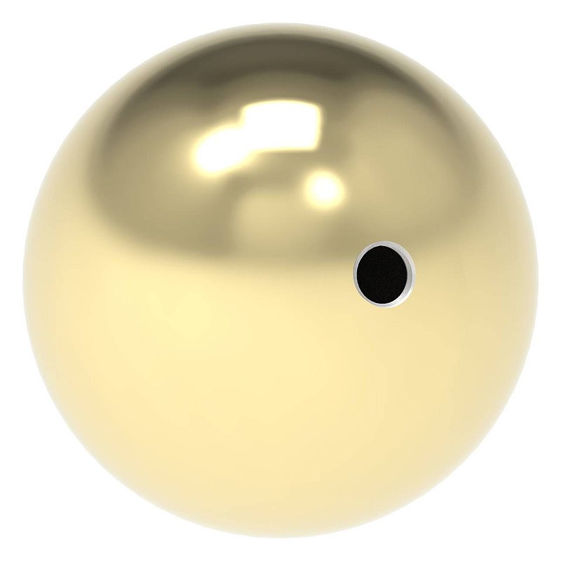 Boule laiton creuse Ø 60mm avec M8