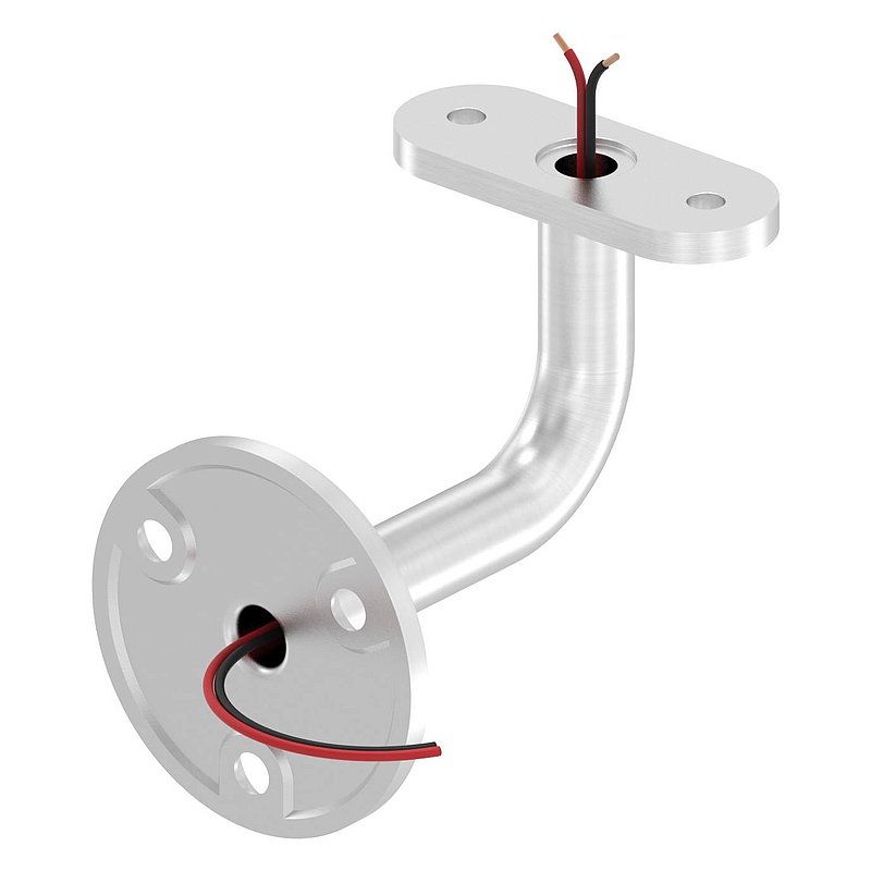 Handrail holder with cable gland for LED handrails, AISI304