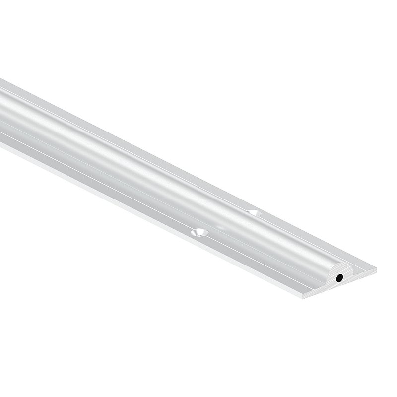 Laufschiene zum Aufschrauben mit Bohrungen, L: 6m, Aluminium