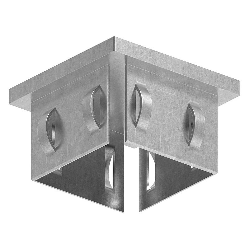 Stahleinschlagkappe, für Quadratrohr 50x50mm