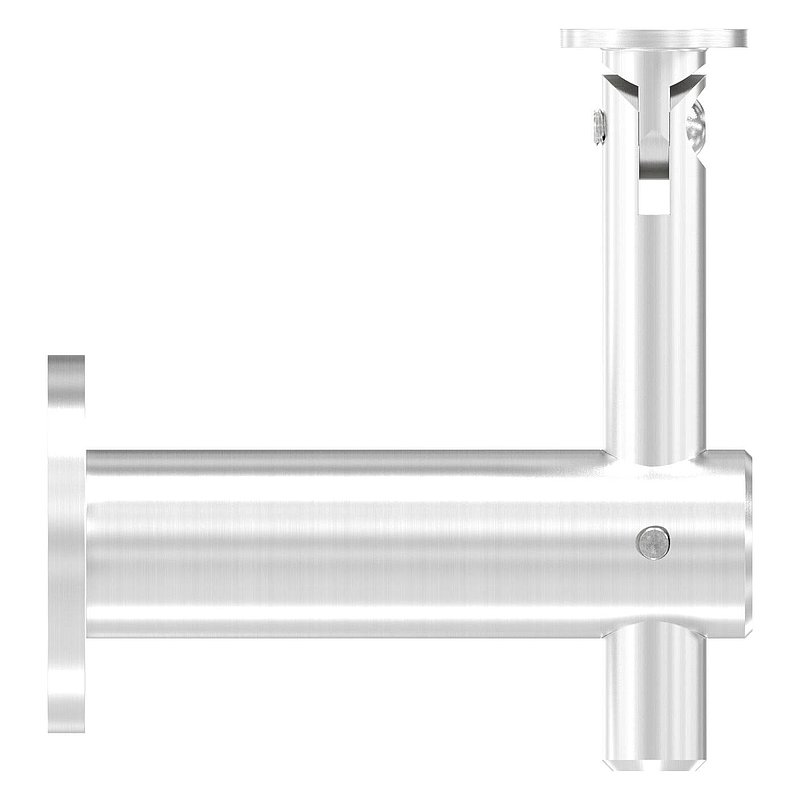 Handlaufhalter mit Gelenk, Handlaufanschlussplatte flach, V2A
