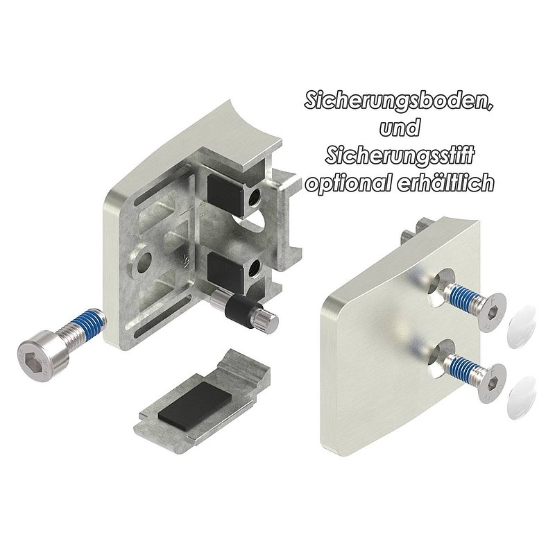 Pince à verre modèle 34, jonction: 48,3mm, aspect inox