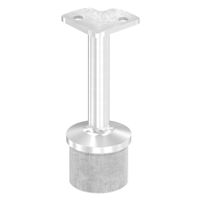Tube end plug for tube 42.4x2.0mm, handrail connection plate 90°, AISI304