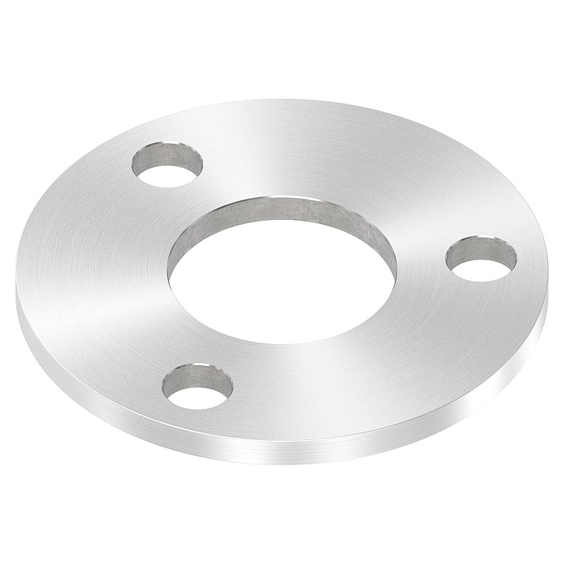 Plaque d'ancrage Ø 100x6mm, avec ponçage circulaire, V2A