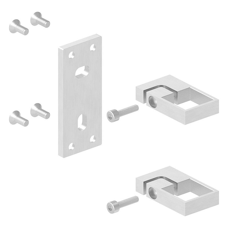 Wall mounting for posts 40x40mm, AISI316