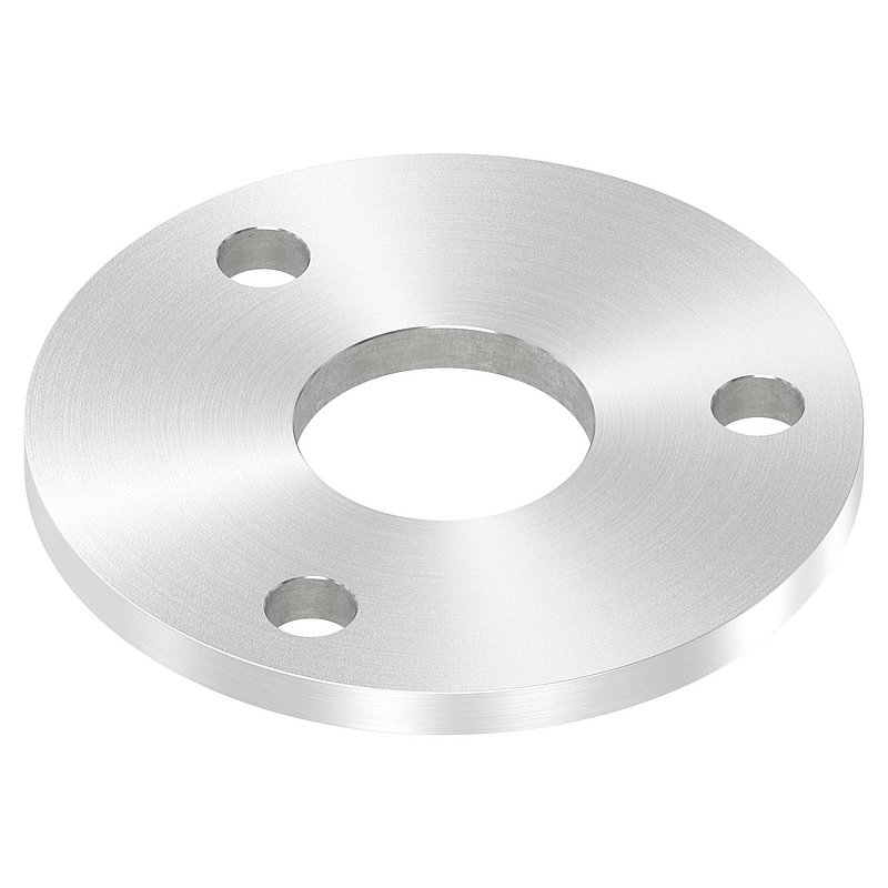Plaque d'ancrage Ø 120x8mm, avec ponçage circulaire, V2A