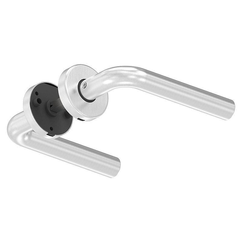 Pair of lever handles, rotatable, AISI304
