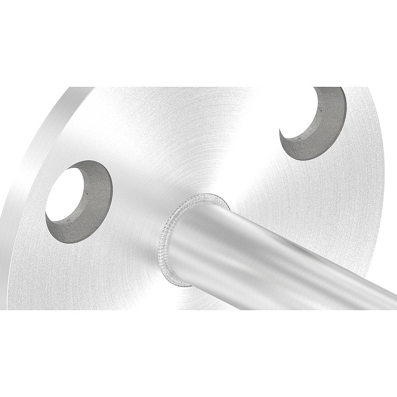 Handrail bracket for welding (round plate and bracket welded), AISI316