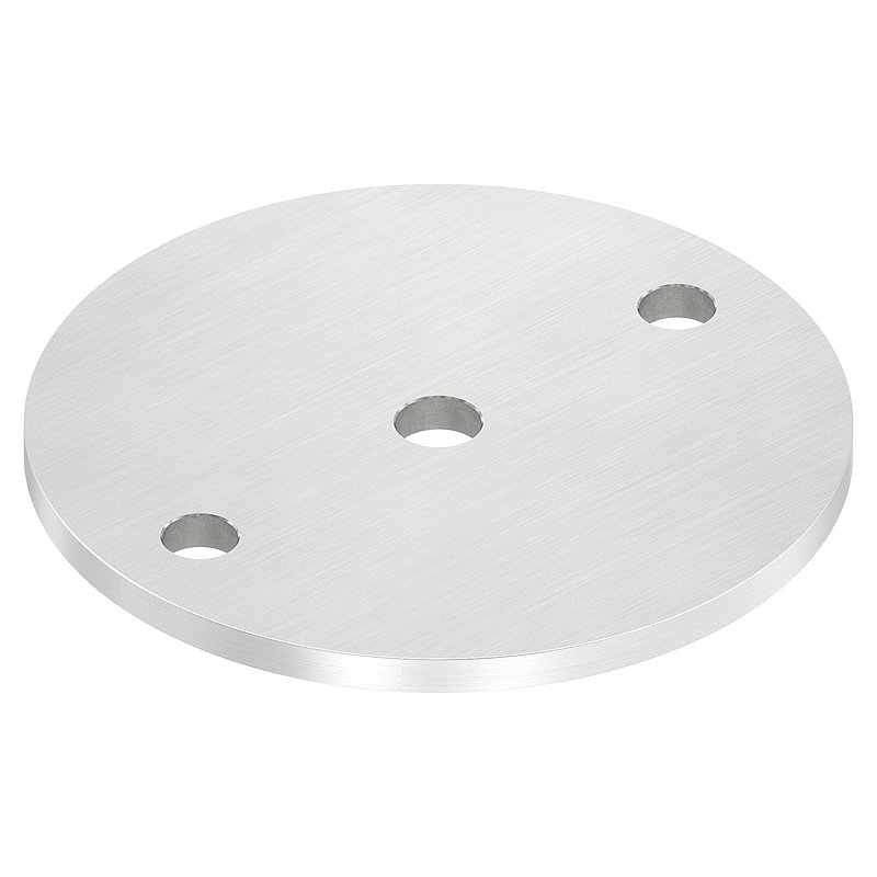 Anchor plate Ø 120x6mm, with longitudinal grinding, AISI304