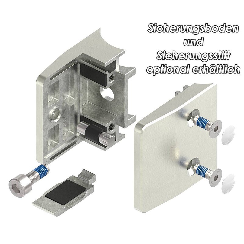 Pince à verre modèle 35, jonction: 42,4mm, aspect inox