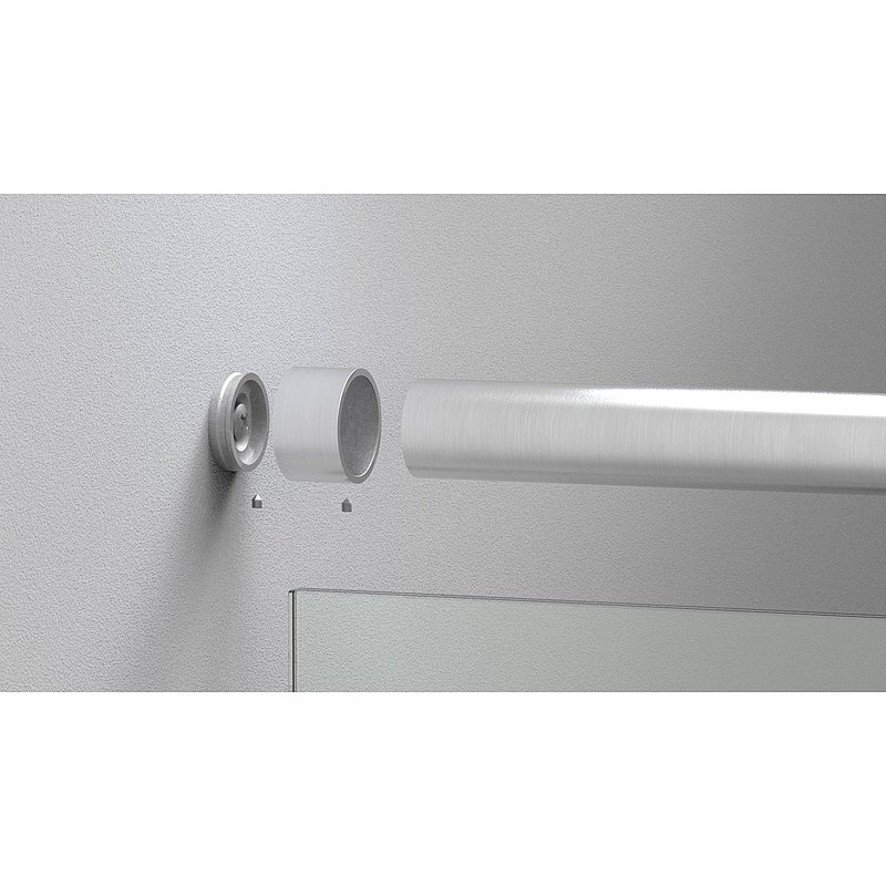 Wandbefestigung für Rohr 33,7mm, V4A