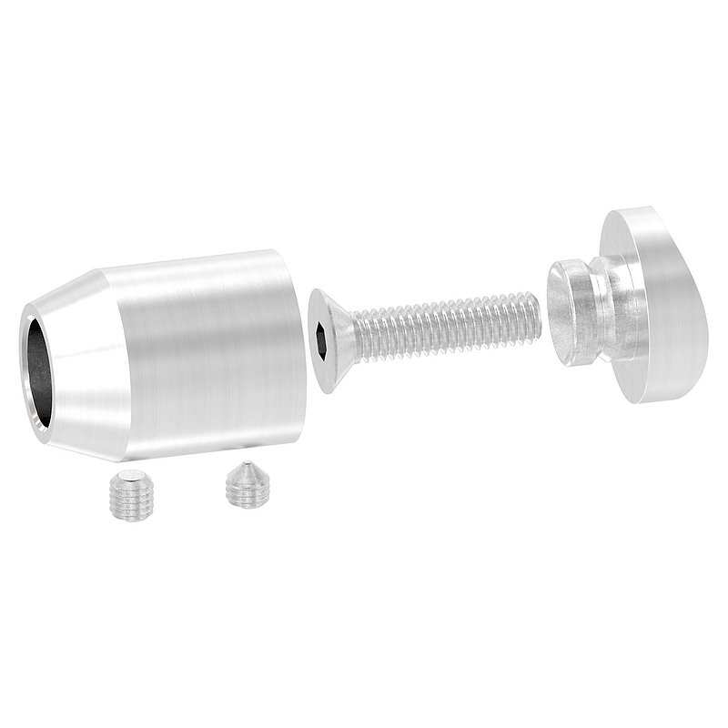 Support de lisse transversale (à insérer en extr. de fer) pour tube 42,4mm, trou borgne 12,2mm, V2A