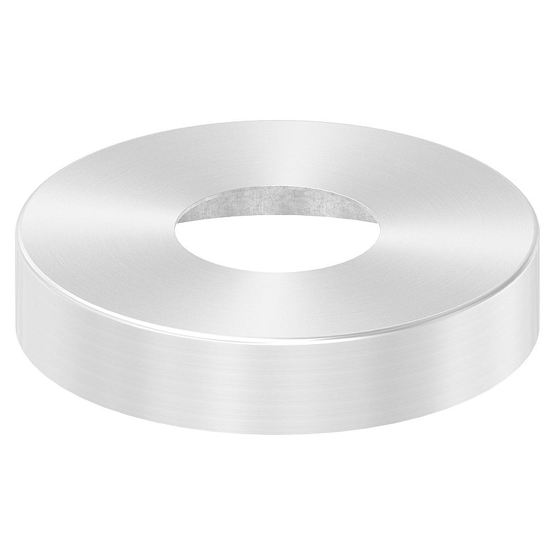 Cover rosette, 125x25mm, with 49mm hole, AISI304
