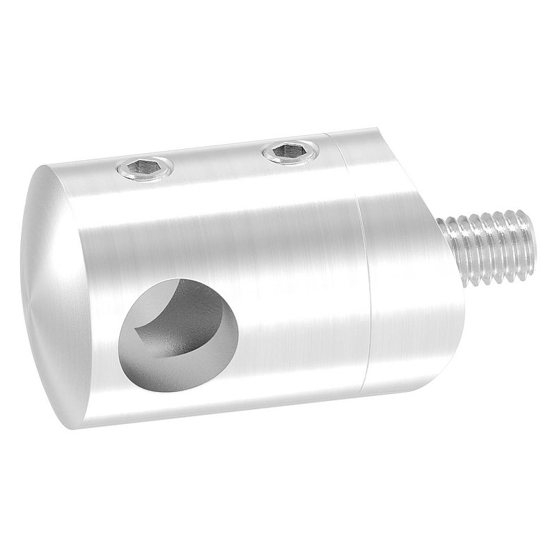 Support de lisse transversale pour tube Ø 33,7mm, perçage Ø 10,2mm, V2A