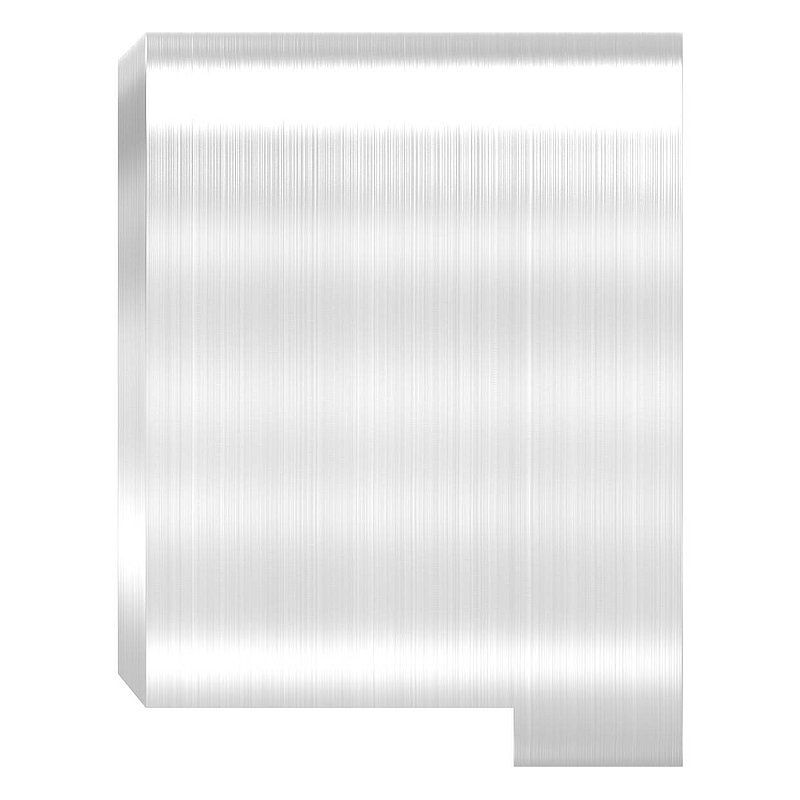 Embase murale pour tube à fond de gorge Ø 42,4mm, gauche, V4A