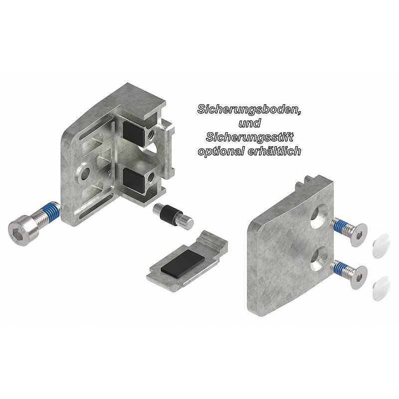 Glass terminal mod. 14, connection: straight, raw zinc