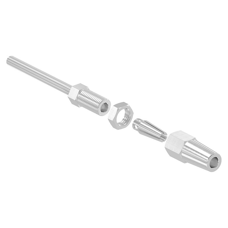 terminal fileté à monter soi-même pour câble Ø 8mm et filetage M10, V4A