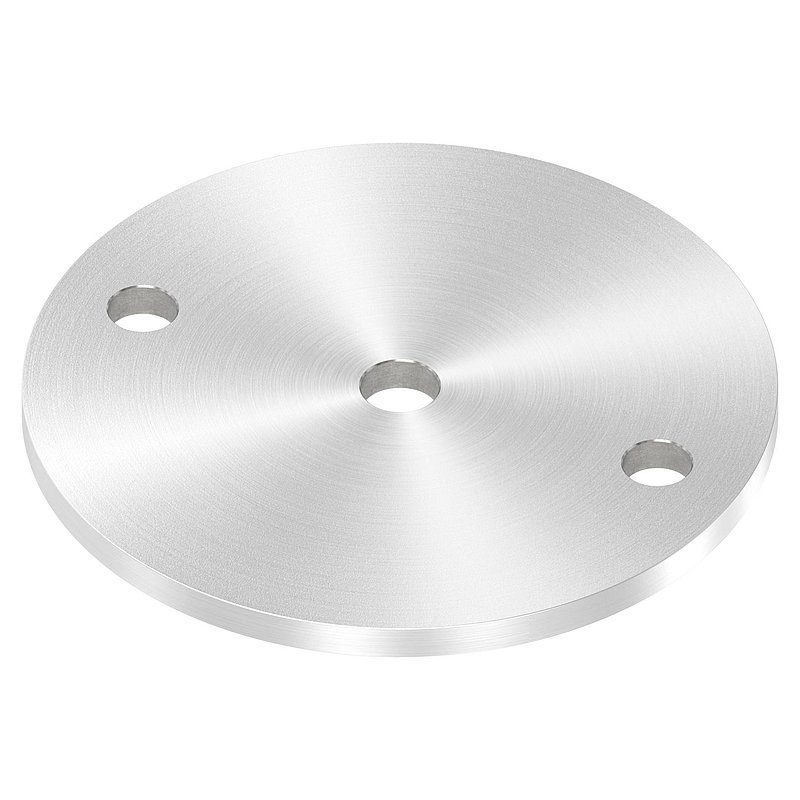 Plaque d'ancrage Ø 120x6mm, avec ponçage circulaire, V2A