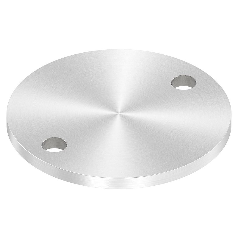 Anchor plate Ø 100x6mm, with round grinding, AISI304