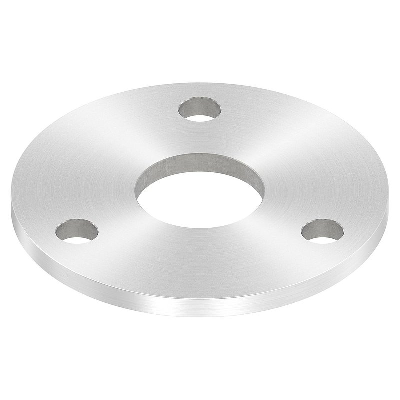Plaque d'ancrage Ø 100x6mm, avec ponçage circulaire, V2A