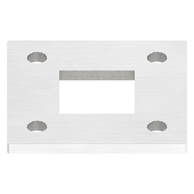 Anchor plate, 120x120x8mm, with longitudinal grinding, AISI304