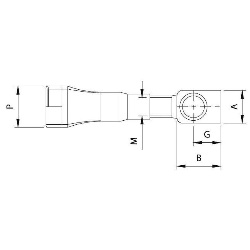 Door hinge M20, galvanised