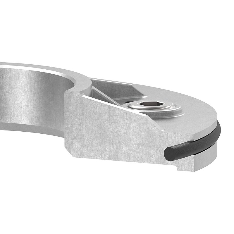 Anchor plate, Ø 123.5x8mm for 48.3mm tube, raw, AISI304
