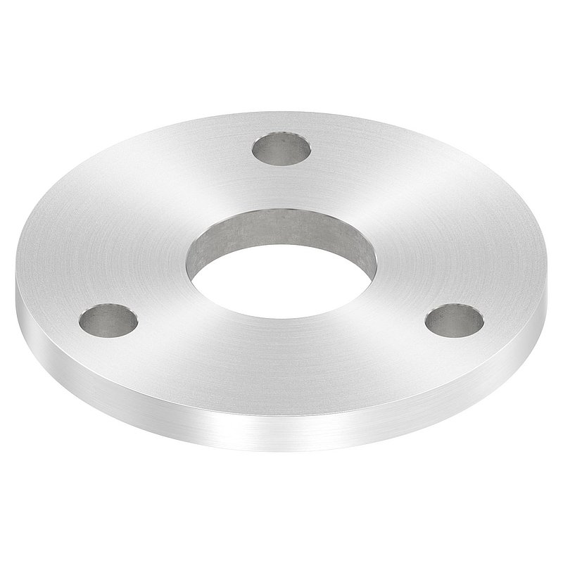 Plaque d'ancrage Ø 120x10mm, avec ponçage circulaire, V2A