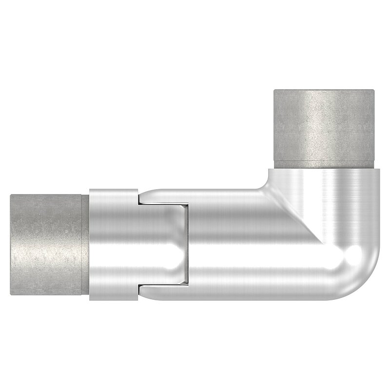 Hinge piece right, for tube 42.4x2.0mm, AISI304