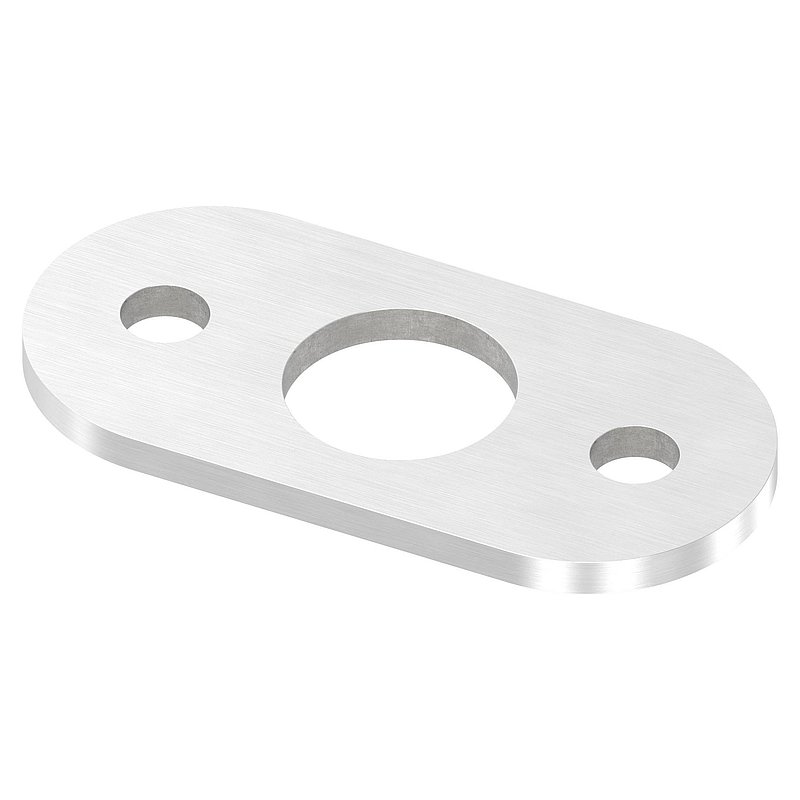 Ankerplatte, 115x55x6mm, mit Längsschliff, V2A