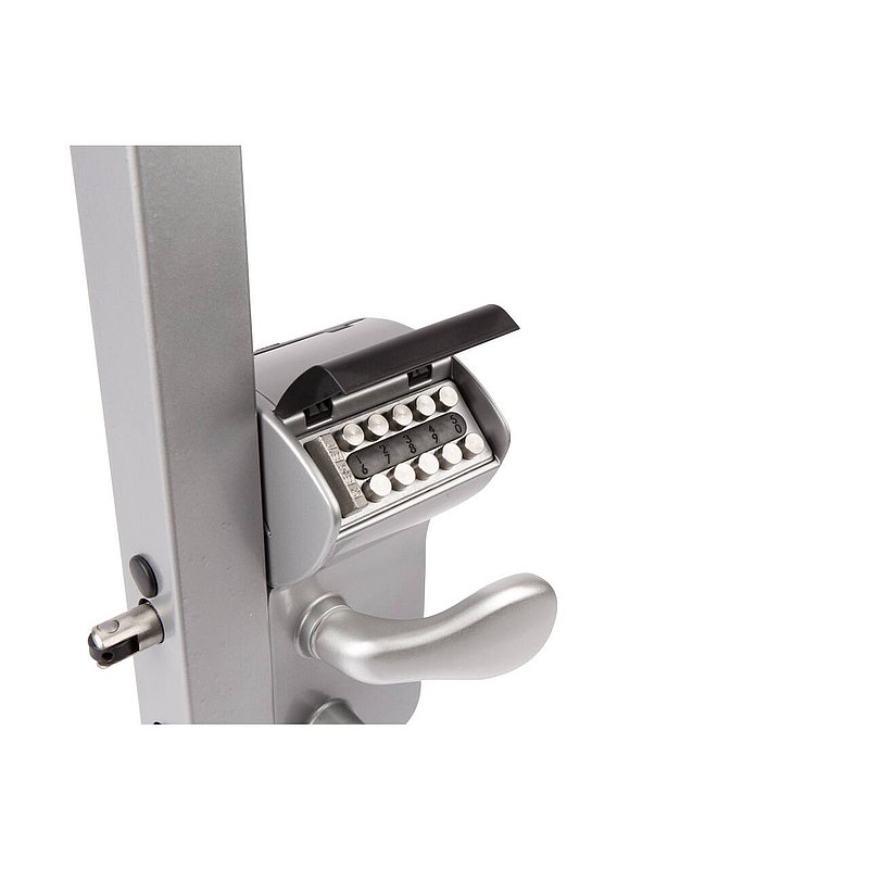 VINCI - Serrure à code mécanique LMKQV2, pour tube profilé 60 - 80mm, couleur RAL 7016