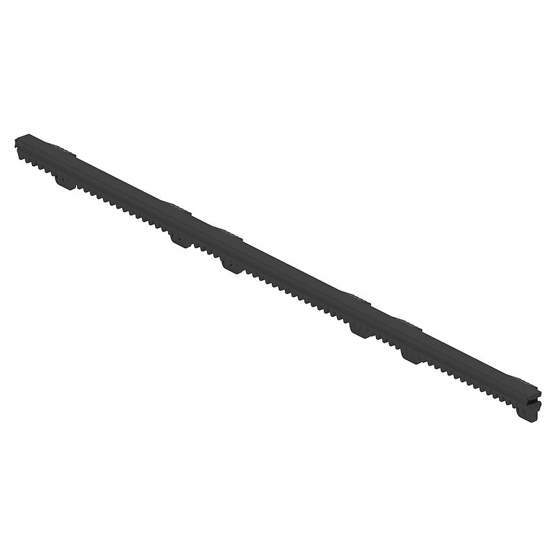 Zahnstange 28 x 20mm, aus verstärktem Nylon mit Stahlkern, Länge 1m, ohne Befestigungsmaterial