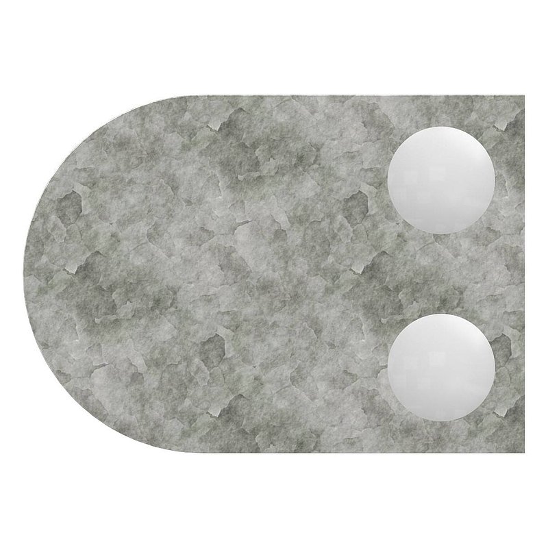 Pince à verre modèle 12, jonction: droite, zinc brut